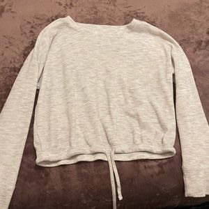 Light grey lightweight sweater top